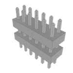 Conn Board Stacker HDR 12 POS 2mm Solder ST Top Entry Thru-Hole Bulk