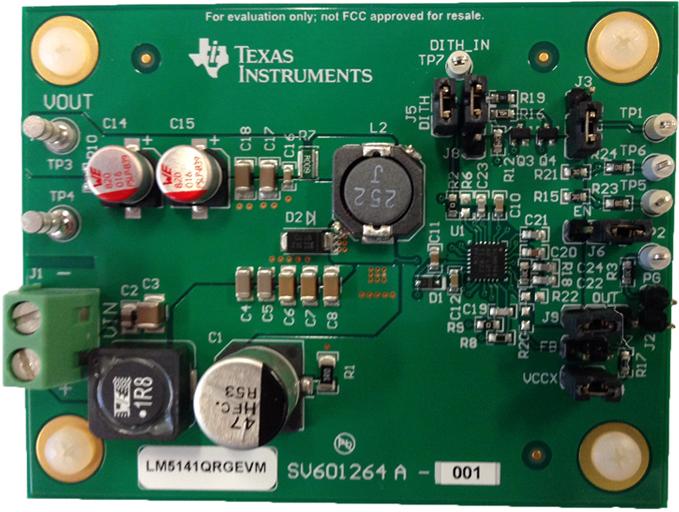 Texas Instruments-LM5141QRGEVM Power Management Development Boards and Kits LM5141-Q1 DC to DC Controller 4.95V to 5.05V Output Evaluation Board