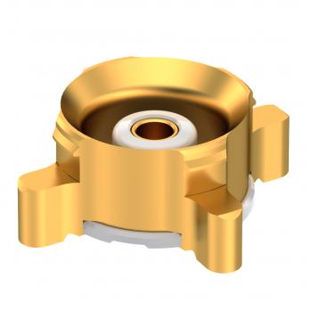 Radiall-R223424000 RF-Steckverbinder Conn MMBX 0Hz to 12.4GHz 50Ohm Solder ST SMD RCP Nickel Phosphorous Gold