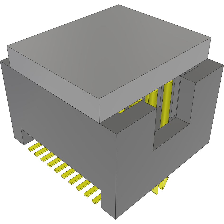 Samtec-MOLC-105-02-S-Q-LC-P-TR Cabezales del conector y receptáculos PCB Conn Shrouded Header (4 Sides) HDR 20 POS 1.27mm Solder ST SMD T/R