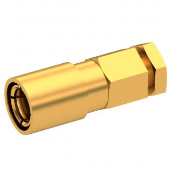 Radiall-2002-1551-019 RF-Steckverbinder SMB / STRAIGHT PLUG FEMALE CLAMP TYPE FOR 2.6/50 D CABLE GOLD