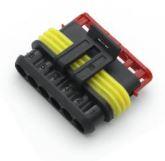 ADAM TECH-DMB-DFSS06 分立接线罩连接器 Conn Housing F 6 POS 6mm Crimp ST Cable Mount Black