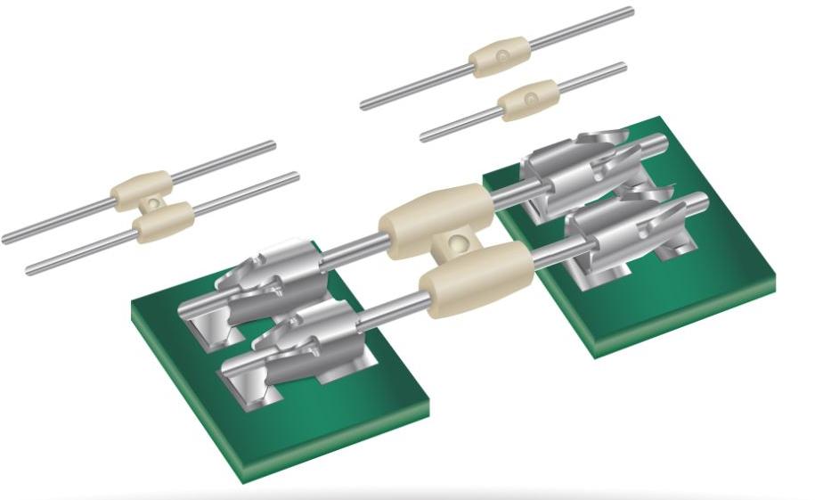 KYOCERA AVX Components Corporation-109296002381906 Steckverbinderbrücken und Shunts Conn Jumper M 2 POS 4mm ST Panel Mount Bulk