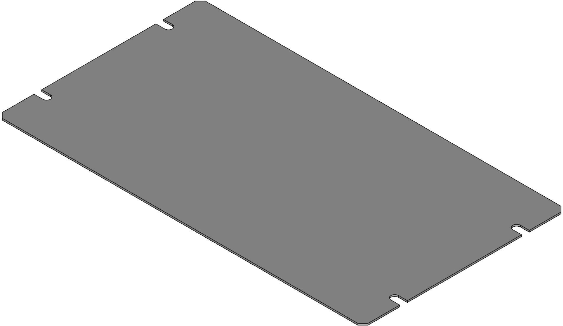 Hammond Manufacturing-1434-14 null Natural Aluminum Bottom Plate For Aluminum Chassis