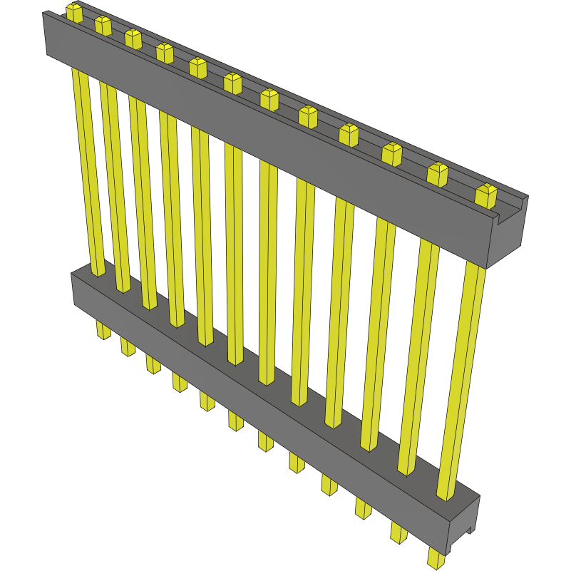 Samtec-DW-12-11-T-S-800 连接器插头及 PCB 插座 Conn Board Stacker HDR 12 POS 2.54mm Solder ST Top Entry Thru-Hole Bulk