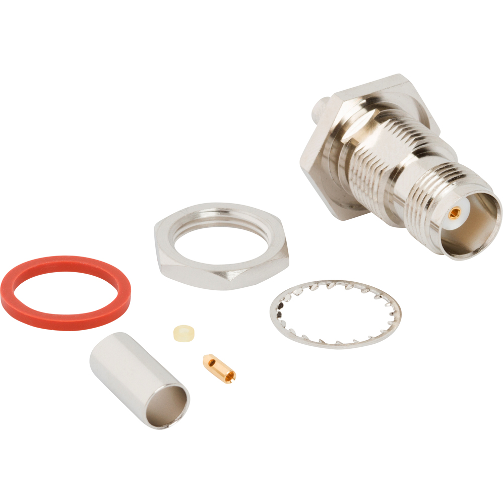 Amphenol RF-031-6922 Connettore RF Conn TNC 0Hz to 11GHz 50Ohm Crimp ST Panel Mount RCP Gold