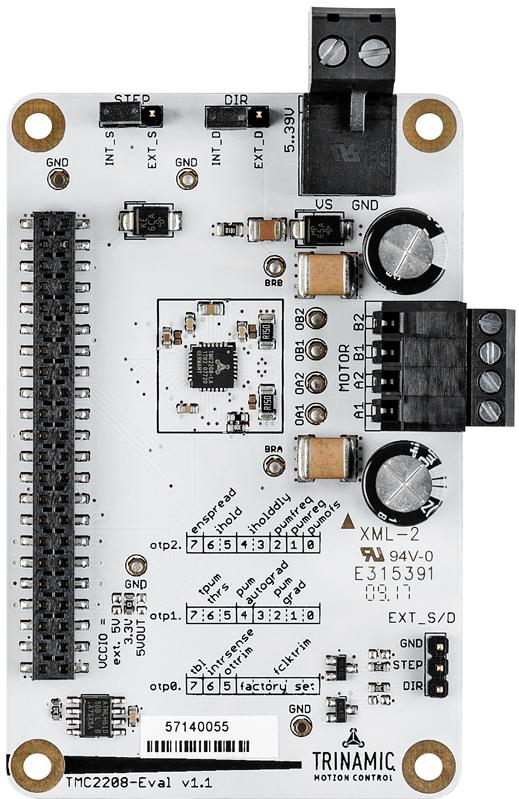 Analog Devices-TMC2208-EVAL Energiemanagement, Entwicklungsplatinen und -kits TMC2208 Motion Motor Control Evaluation Board