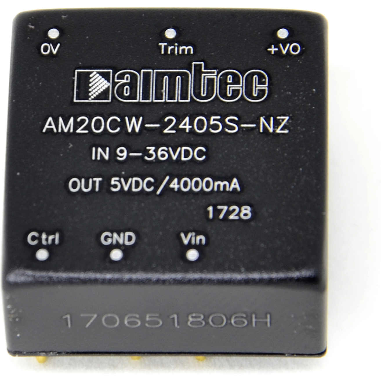 Aimtec-AM20CW-2412S-NZ DC/DC-Wandler und Spannungsreglermodul Module DC-DC 24VIN 1-OUT 12V 1.667A 20W 6-Pin