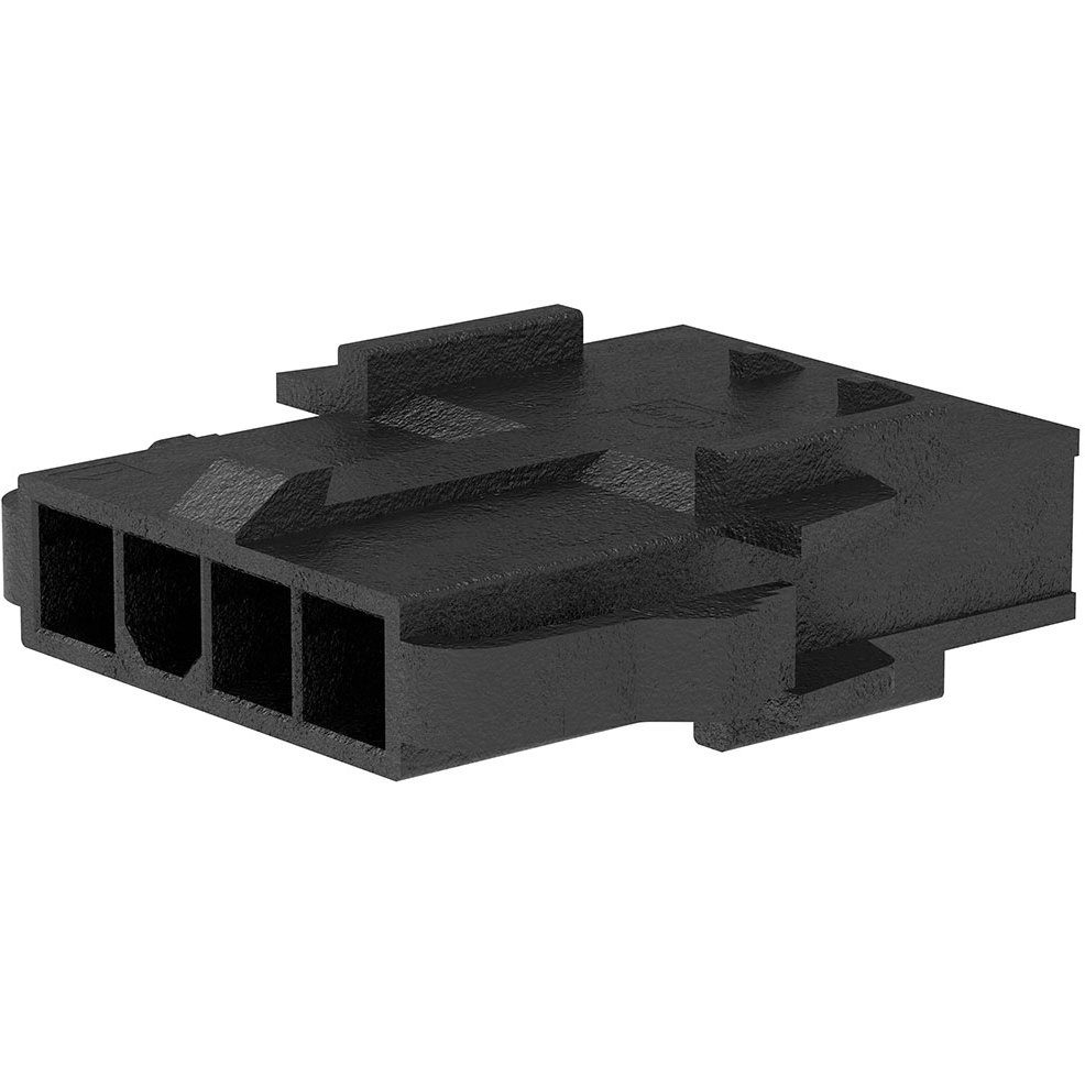 Molex-2004882004 Einzeladersteckverbinder, Gehäuse Conn Housing PL 4 POS 4.2mm Crimp ST Panel Mount Black Bag