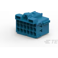 TE Connectivity-1-967624-5 分立接线罩连接器 Conn Housing RCP 18 POS 5mm Crimp ST Cable Mount Blue Carton