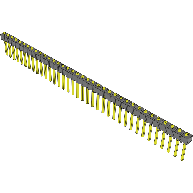 Samtec-MTSW-136-07-G-S-030 Steckverbinderleisten und Leiterplattenbuchsen Conn Unshrouded Header HDR 36 POS 2.54mm Solder ST Top Entry Thru-Hole Bulk