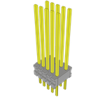 Conn Unshrouded Header HDR 10 POS 1.27mm Solder ST Top Entry Thru-Hole Bulk