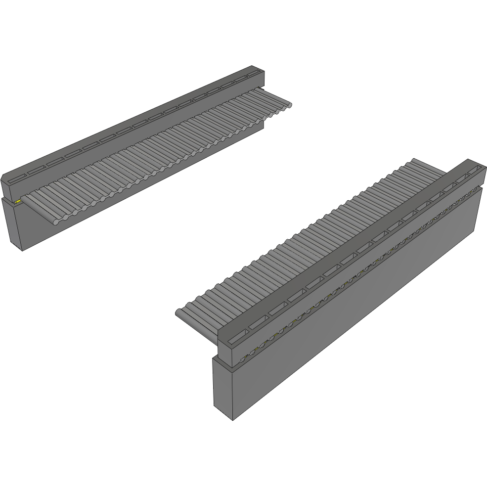 Samtec-IDSS-16-D-04.00 Flachband Kabelbaugruppen Cable Assembly 0.101m 28AWG 2.54mm 16 to 16 POS IDC Connector to IDC Connector F-F Bulk