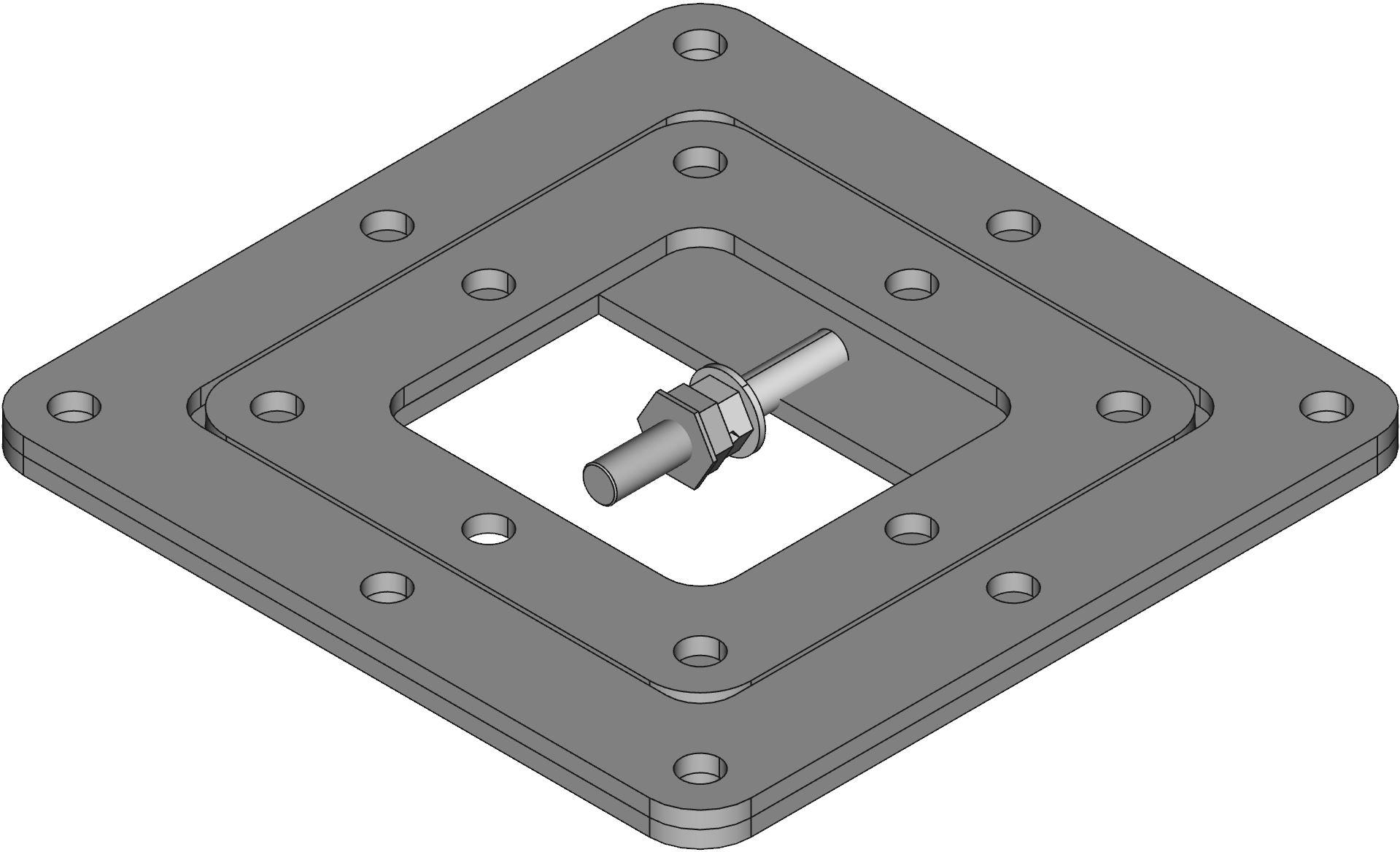 Hammond Manufacturing-1487CRE Accessori per cavi Edge Hole Reducer - Fits 4 x 4 - Steel/Gray