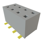 Conn Unshrouded Header HDR 8 POS 2mm Solder ST Top Entry SMD Tube