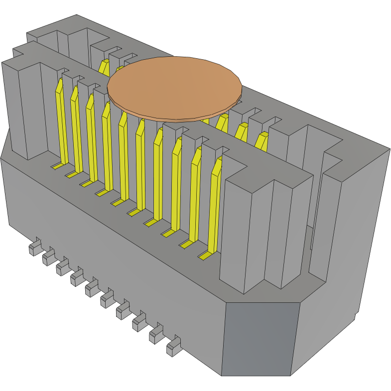 Samtec-LSS-110-03-F-DV-A-K-TR Embases de raccordement et réceptacles PCB Conn Socket and Terminal Strip SKT/HDR 20 POS 0.635mm Solder ST Top Entry SMD Razor Beam™ T/R