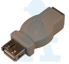 Assmann WSW components, Inc-A-USB-1 Connector USB Conn USB Type A-USB Type B Coupler RCP/RCP 4/4 POS ST Cable Mount 1 Port