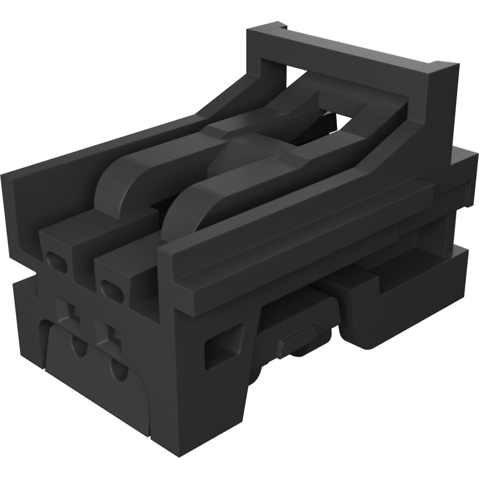 Molex-0347910022 Carcaza de cables discretos de conector Conn Housing RCP 2 POS 2mm Crimp ST Cable Mount Dark Gray Bag