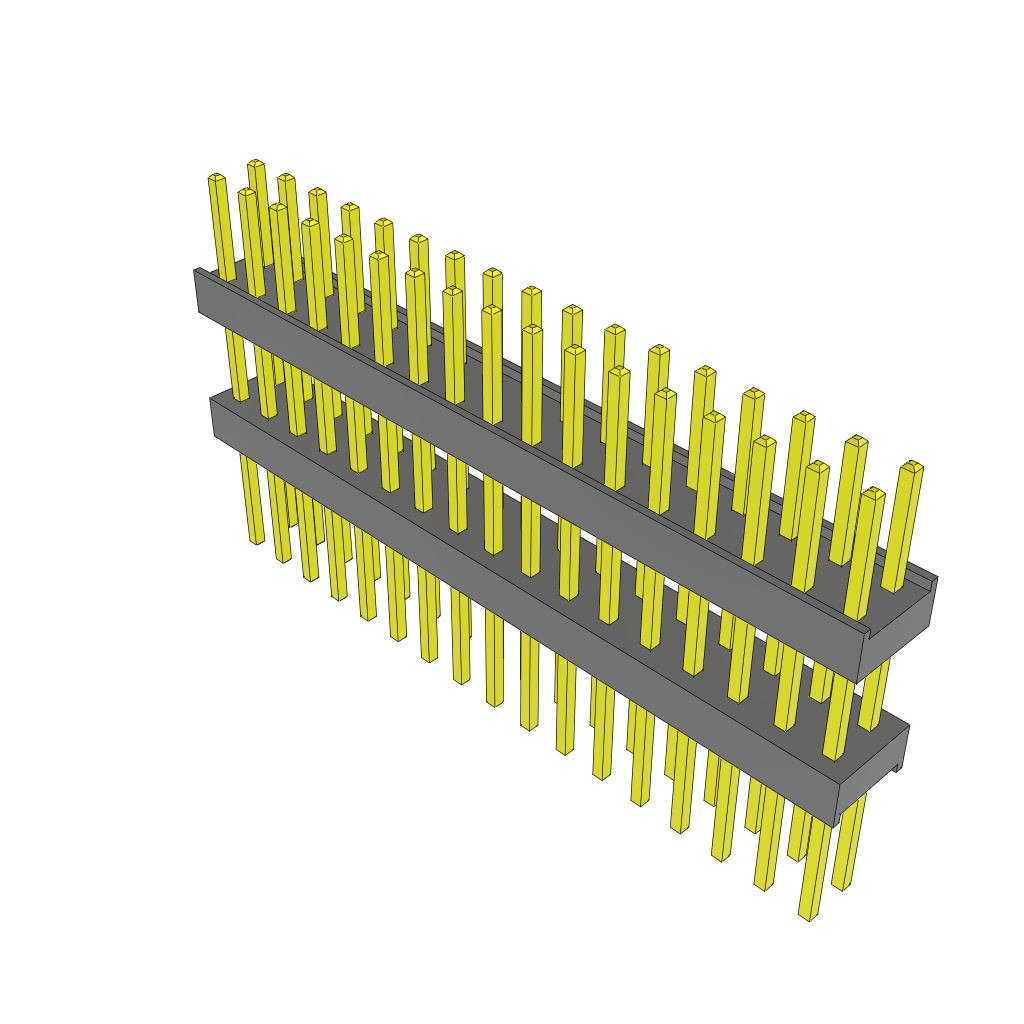 Samtec-ZW-17-11-G-D-415-300 连接器插头及 PCB 插座 Conn Board Stacker HDR 34 POS 2.54mm Solder ST Top Entry Thru-Hole Bulk
