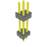 Conn Board Stacker HDR 4 POS 2.54mm Solder ST Top Entry Thru-Hole Bulk