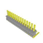 Conn Unshrouded Header HDR 15 POS 1.27mm Solder RA Side Entry Thru-Hole Tube