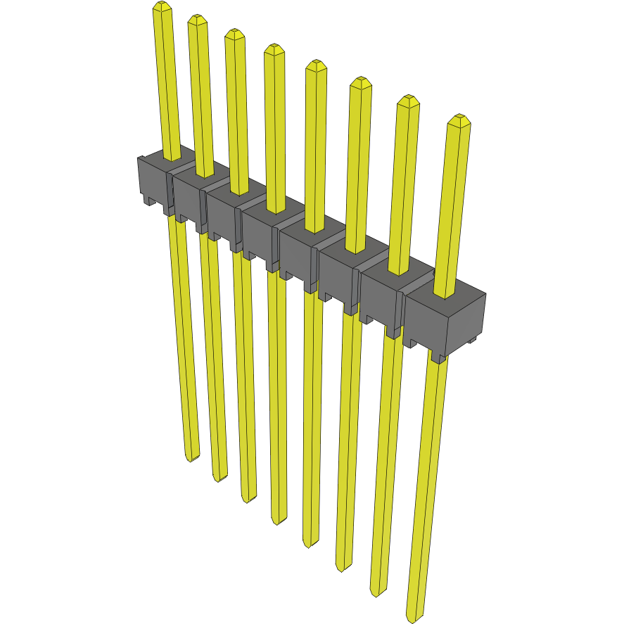 Samtec-TSW-108-30-T-S Connector Headers and PCB Receptacles Conn Unshrouded Header HDR 8 POS 2.54mm Solder ST Top Entry Thru-Hole Bulk