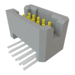 Conn Shrouded Header (4 Sides) HDR 10 POS 1.27mm Solder RA Side Entry Thru-Hole TIGER EYE™ Tube