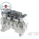 TE Connectivity-1SNK508412R0000 Steckverbinder, Klemmenblöcke Conn Fuse Terminal Block 2 POS 8mm Screw Clamp DIN Rail 6.3A/Contact Box