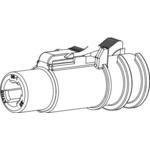 Conn Housing PL 1 POS Crimp ST Cable Mount Black