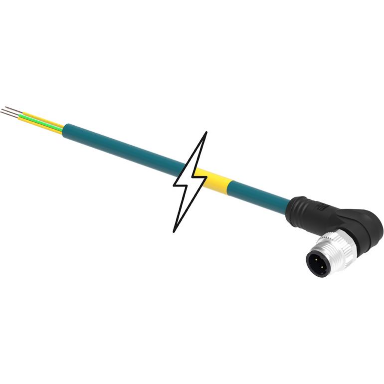 Molex-1300480062 null Cable Assembly Circular Assembled Circular 1m 24AWG M12 Circular 4 POS M Micro-Change (M12)