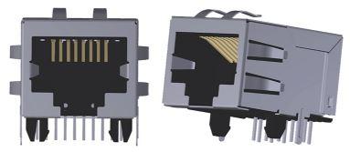 Abracon-ARJM11A1-502-NN-EW2 Steckverbinder, Telefon und Telekommunikation Conn RJ-45 F 8 POS 1.27mm Solder RA Thru-Hole 10 Terminal 1 Port Tray
