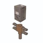 BURNDY-B2320 Steckverbinderanschlüsse Mold Horizontal Parallel Run Cables through Top of Ground Rod 2 AWG (Sol) 150 Weld Metal 3/4in Ground Rod