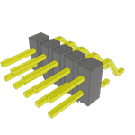 Conn Unshrouded Header HDR 10 POS 2.54mm Solder RA Side Entry SMD Tube