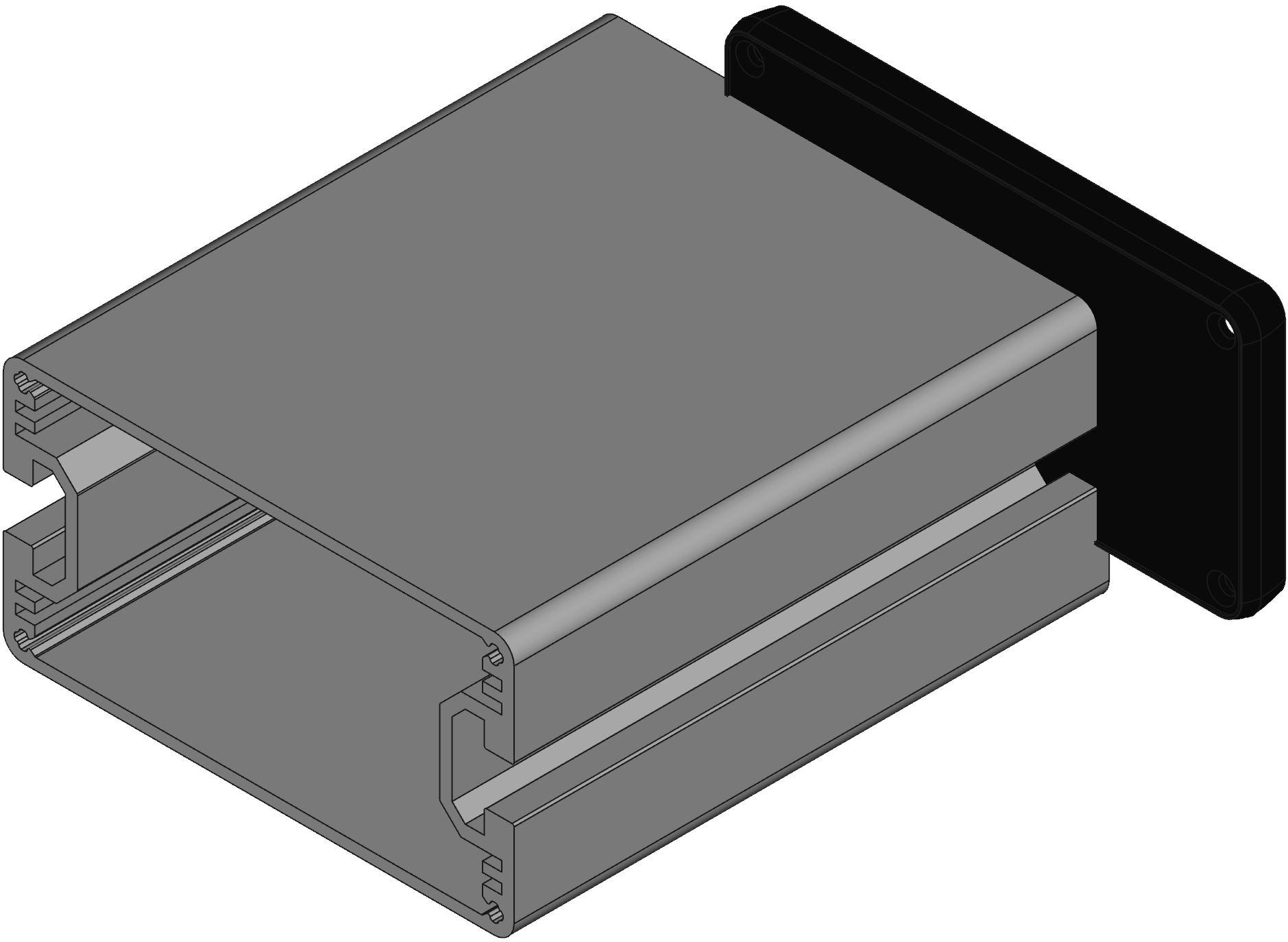Hammond Manufacturing-1455NC1202 Kästen, Gehäuse und Gestelle Clear Anodized Aluminum Wall Mount Extruded Enclosure