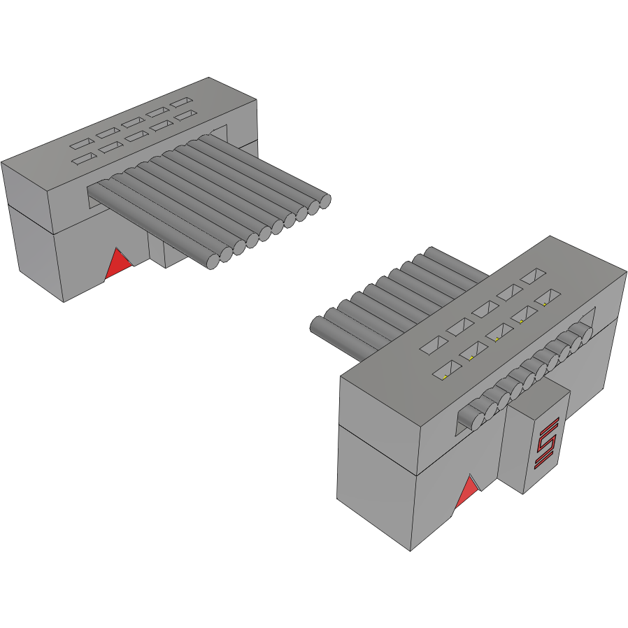 Samtec-FFSD-05-D-03.59-01-N Flachband Kabelbaugruppen Cable Assembly 0.09m 30AWG 1.27mm 10 to 10 POS IDC Connector to IDC Connector F-F TIGER EYE™ Bulk