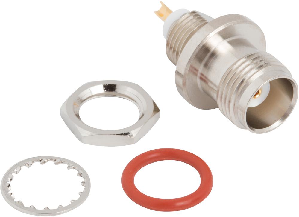 Amphenol RF-031-6600 Conector RF Conn TNC 0Hz to 6GHz 50Ohm Solder Cup ST Panel Mount RCP Gold