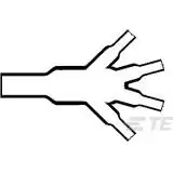 TE Connectivity-562A067-25/225-0 Wärmeschrumpfende Produkte Heat Shrink Transition Y Style Fluid Resistant Modified Elastomer Black