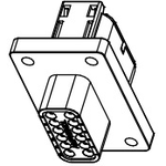 Conn Rectangular PIN 12 POS Crimp ST Flange Mount