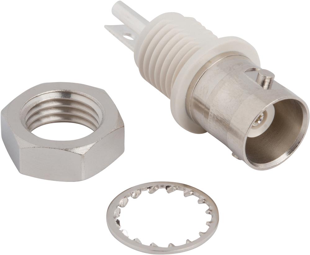 Amphenol RF-031-10 射频连接器 Conn BNC 0Hz to 1GHz 50Ohm Solder Cup ST Panel Mount RCP Silver