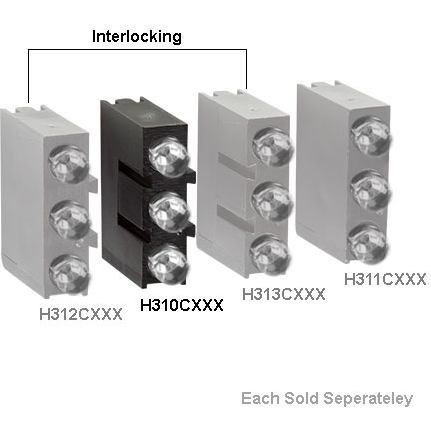 Bivar-H310CBC-RP LEDs 90 degree Tri-Level LED
