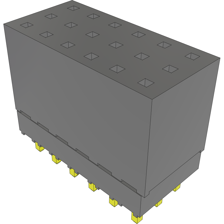 Samtec-ESQ-106-12-G-T Piastre connettori e prese PCB Conn Elevated Socket SKT 18 POS 2.54mm Solder ST Top Entry Thru-Hole Tube