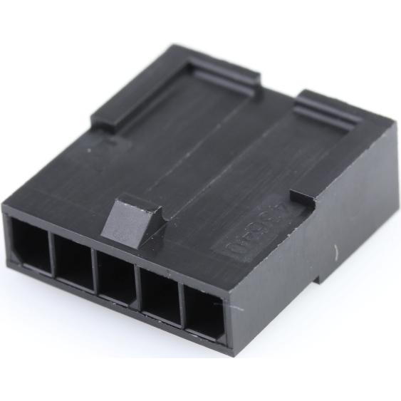 Molex-436400501 Einzeladersteckverbinder, Gehäuse Conn Housing M 5 POS 3mm Crimp ST Cable Mount Black Micro-Fit 3.0™ Bag