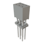 Conn Elevated Socket SKT 6 POS 2mm Solder ST Thru-Hole Layer
