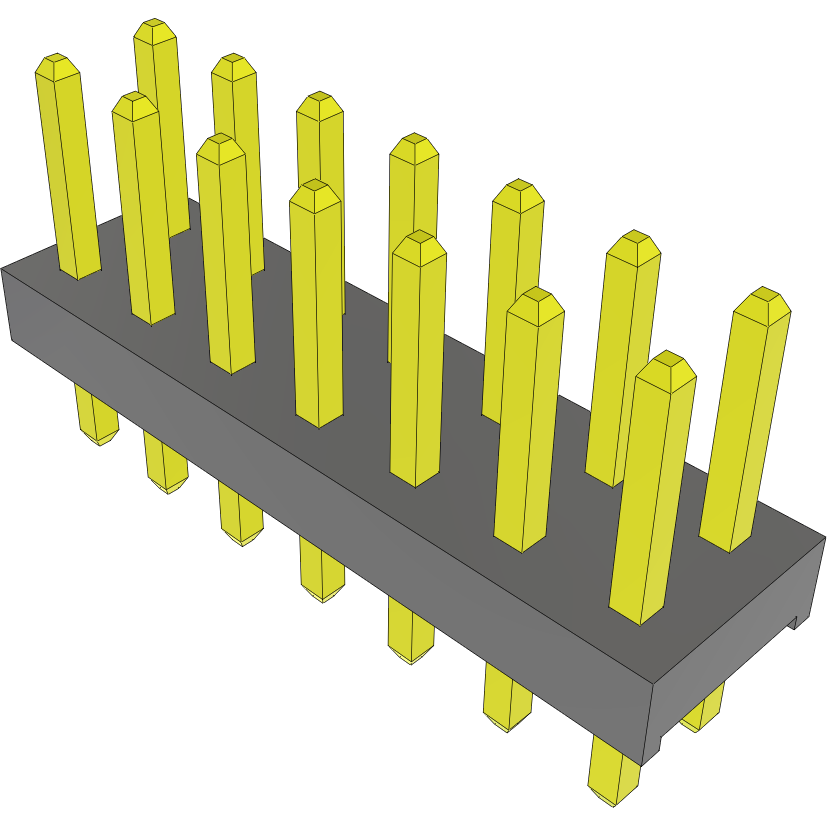 Samtec-MTMM-107-03-S-D-155 Cabezales del conector y receptáculos PCB Conn Unshrouded Header HDR 14 POS 2mm Solder ST Thru-Hole Bulk