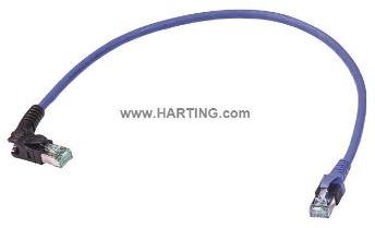 HARTING-09488587589050 null Cable Assembly Ethernet 5m 26AWG/7AWG RJ-45 to RJ-45 8 to 8 POS M-M Crimp-Crimp