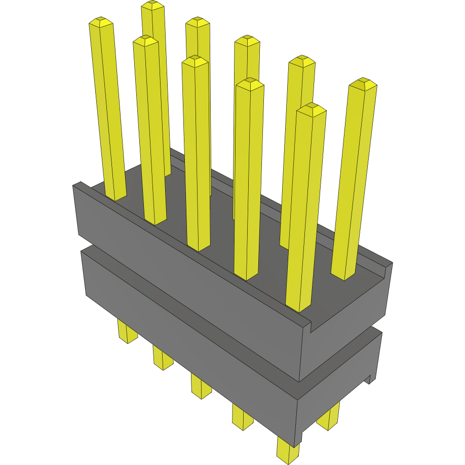Samtec-DW-05-15-L-D-235 Steckverbinderleisten und Leiterplattenbuchsen Conn Board Stacker HDR 10 POS 2.54mm Solder ST Top Entry Thru-Hole Bulk