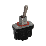 Switch Toggle ON OFF Mom DPDT Round Lever Solder Lug 25A 277VAC 250VDC 372.85VA Panel Mount with Threads Tray