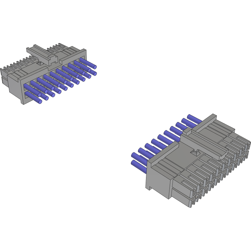 Samtec-MMSDT-10-24-L-72.00-DKLUS Cable Assembly AC Power Cable Assembly 1.828m Power to Power 20 to 20 POS SKT-SKT Crimp-Crimp 24AWG