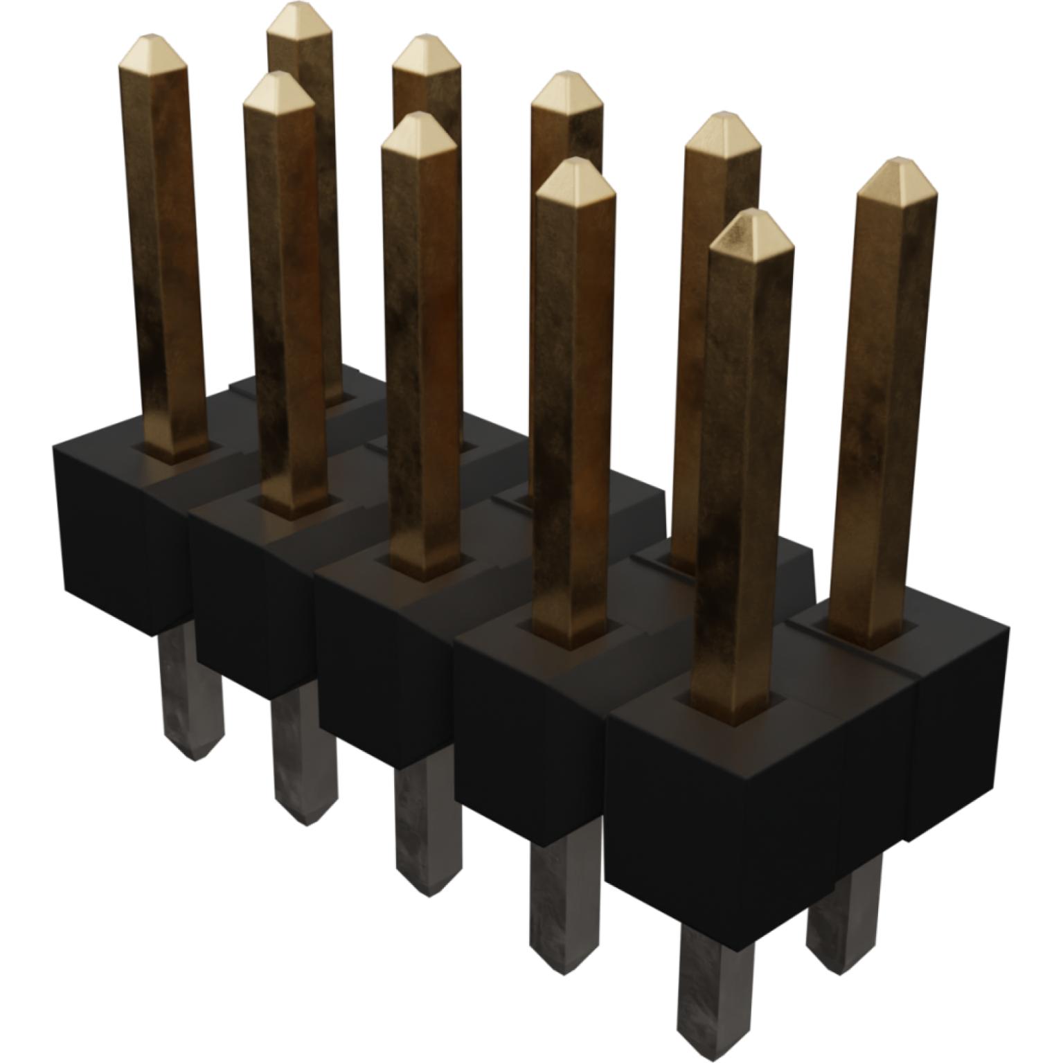 Molex-0879141015 连接器插头及 PCB 插座 Conn Unshrouded Header HDR 10 POS 2.54mm Solder ST Top Entry Thru-Hole C-Grid Tray