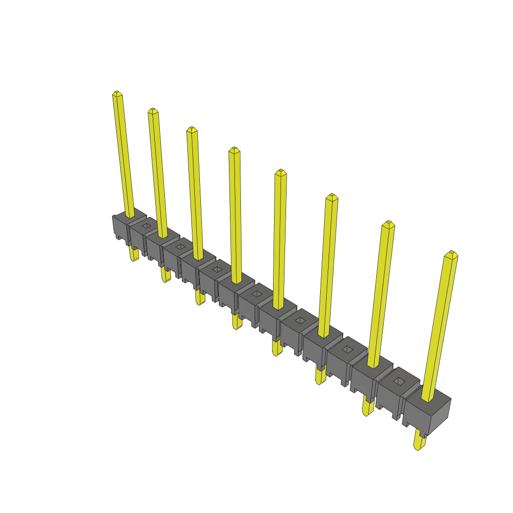 Samtec-TSW-208-15-G-S Steckverbinderleisten und Leiterplattenbuchsen Conn Unshrouded Header HDR 8 POS 5.08mm Solder ST Top Entry Thru-Hole Bulk